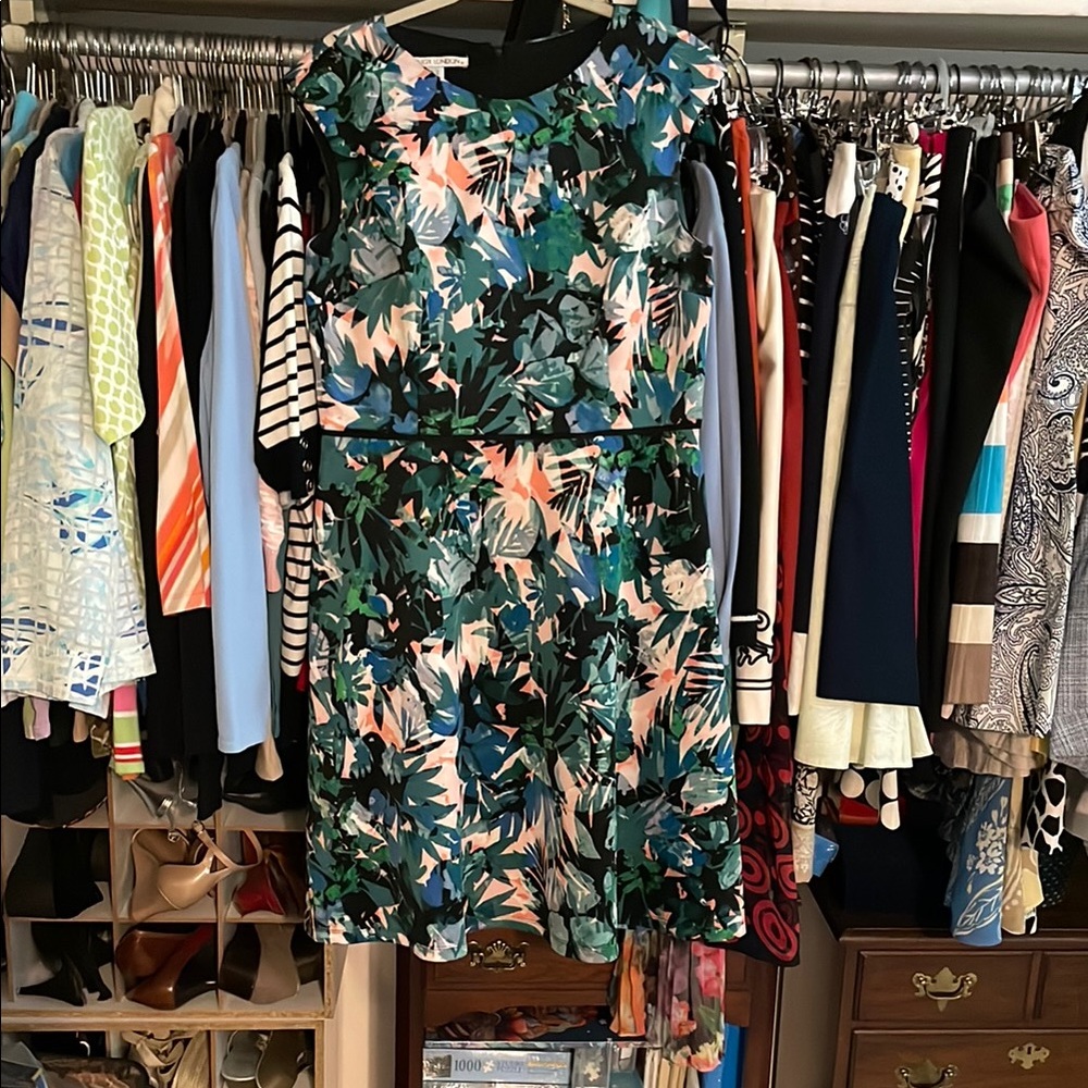 Maggy London Green Sheath Wrap Dress for Weddings